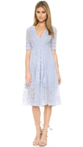 Free People Mountain Laurel Lace Crochet Dress Morning Mist Baby Blue 4 XS S NEW - Picture 1 of 12
