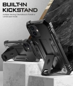 Case For iPhone 12/12 Pro 6.1 inch Shockproof Dual Layer Phone Cover Black - Picture 1 of 7