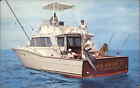 Pompano Beach Florida FL Sea Angler III Fishing Boat Bathing Beauty Vintage PC