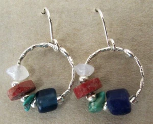 Nice Handmade Hmong Hill Tribe Silver Earrings (925 Silver) - Picture 1 of 2