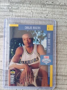 1994-95 Upper Deck Gold Auto Carlos Rogers Golden State Warriors #416 RC - Picture 1 of 2