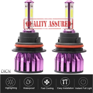 4 Side LED Headlight Kit 9007 6000K Bulbs Hi/Low Beam for Chevy Cobalt 2005-2010 - Picture 1 of 13