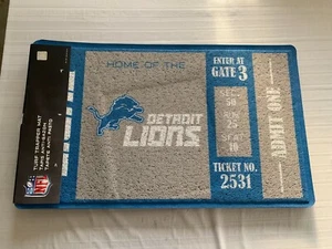 Detroit Lions NFL Indoor/Outdoor Turf Rug 18” X 30” Evergreen Enterprises - Picture 1 of 1