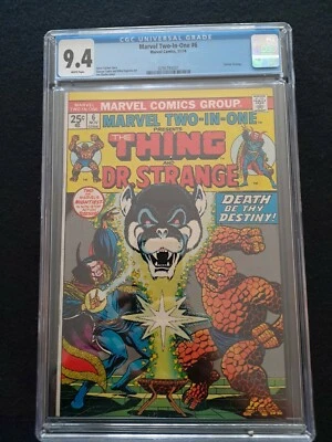 Marvel Two-In-One #6 (1974) CGC 9.4 Doctor Strange Jim Starlin Cvr Green Goblin - Image 1 of 4