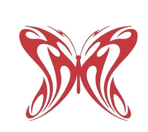 FLAME DECAL BUTTERFLY #6  VINYL HOOD AUTO CAR TRUCK SUV  VAN  SEMI VEHICLE BURN - Picture 1 of 2