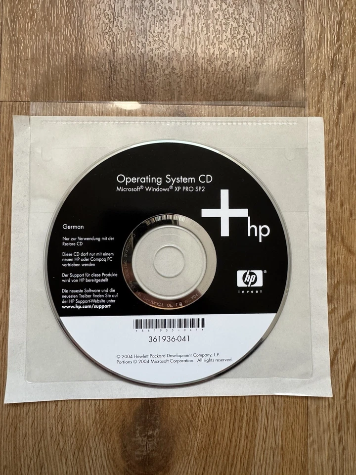 Microsoft Windows XP Pro SP2 (für HP) - Bild 1 von 1