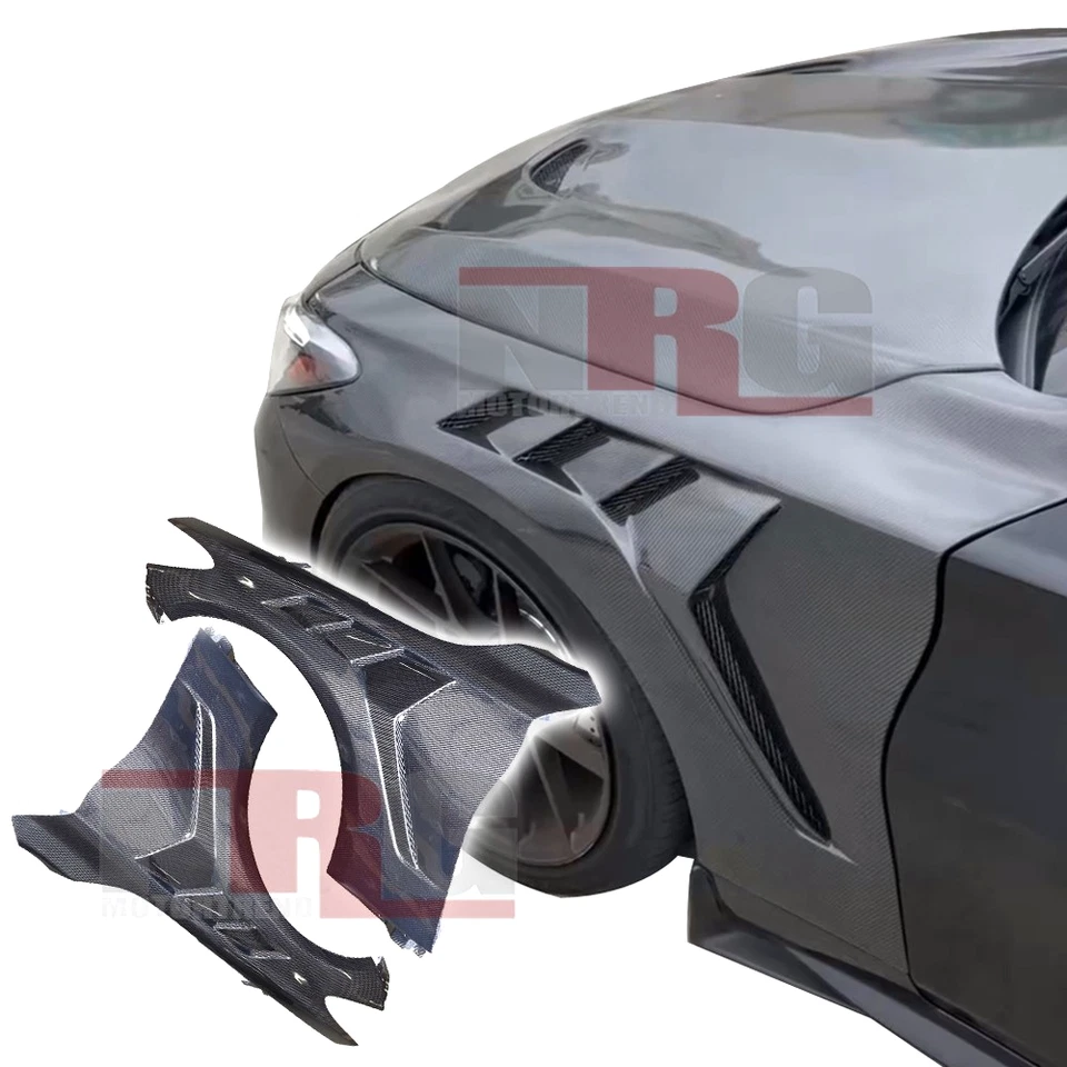 Guardabarros de fibra de carbono estilo V4 ventilados para Infiniti Q60 cupé 2016-2022 - Par Foto 1 de 4