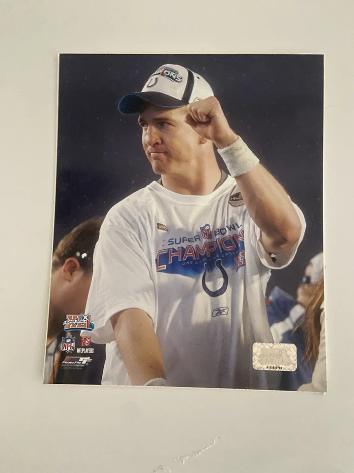 Foto con licencia del campeón del Super Bowl de Peyton Manning Indianapolis Colts Foto 1 de 1