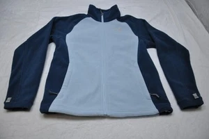 North Face Jacket Womens Small Blue Full Zip Fleece Outdoors Lightweight Hiking - Picture 1 of 11