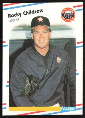 1988 Fleer Rocky Childress RC Houston Astros #442 - Image 1 of 2