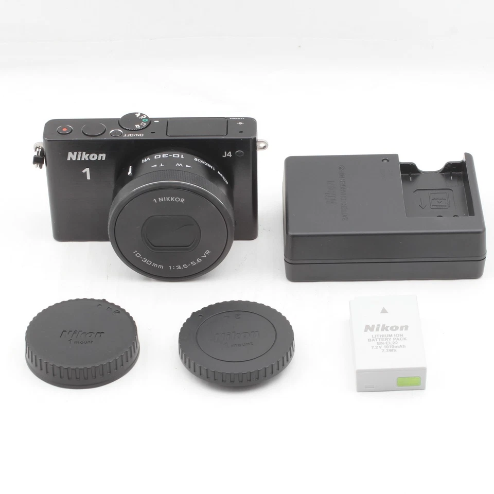 【NEARMINT】Nikon 1 J4 18.4MP Digital Camera Black w/ 10-30mm VR Kit From Japan - Image 1 of 4