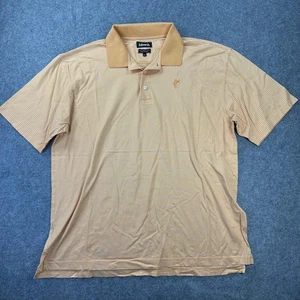 Camisa Polo Ashworth Para Hombres 2XL Tostada Blanco Rayas Doble Algodón Mercerizado Golf - Imagen 1 de 10