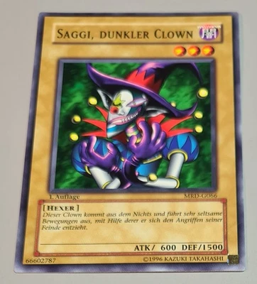 Yu Gi Oh Saggi, dunkler Clown # MRD-G066 1.AUFLAGE Metal Raiders 2002 N.Mi-Mint - Bild 1 von 3