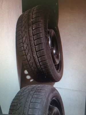 Gebrauchte Winter  Komplett Räder Auf Stahlfelgen...6mm Profil! - Bild 1 von 3