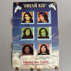Sutherland Brothers & Quiver Dream Kid Poster 1973 Island Records 30x20 Original - Picture 1 of 14