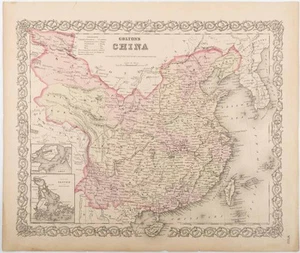 CHINA ANTIQUE MAP / Colton's China 1860 - Picture 1 of 1