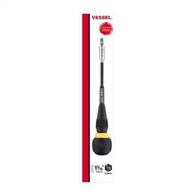 Vessel Tools 220MBH120K01 Ball Grip Ratchet Interchangeable Screwdriver With 10 - Image 1 of 4