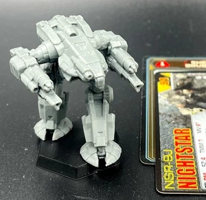 Battletech Nightstar Mech Miniature with Alpha Strike Cards Catalyst - Picture 1 of 1