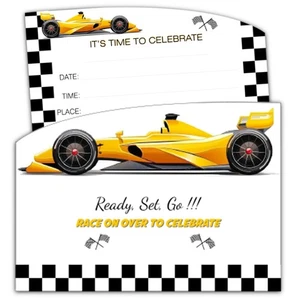 Race Car Birthday Party Invitation for Boys 30 Cards with Envelopes 5x7" - Picture 1 of 5