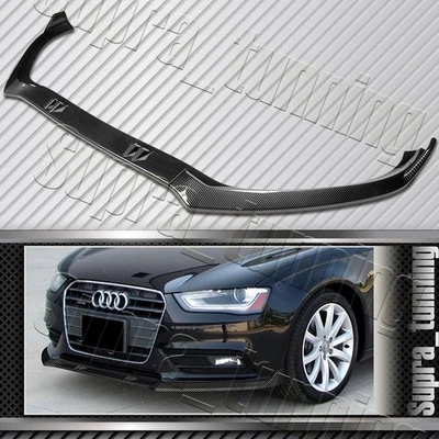 Parachoques delantero con aspecto de carbono para Audi A4 Quattro 2013-2016 labio de alerón divisor 3 piezas Foto 1 de 4
