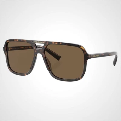 Nuevas Gafas de Sol Dolce & Gabbana DG4354 502/73 Marrón Aviador Piloto Metal Dorado Foto 1 de 4
