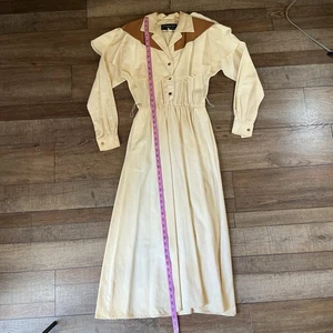 80er Vintage Größe 5/6 Western Attitude Prärie Kleid Lisa Smith hergestellt in den USA #12724 - Bild 1 von 9