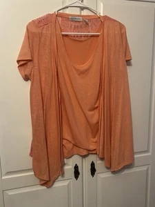 Kim Rogers Größe Small Damen Shirt, Koralle Tank mit Kurzarm Cover Pullover - Bild 1 von 4