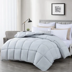 All Season Twin Size Down Alternative Comforter - Plush Microfiber Fill - Box... - Picture 1 of 9