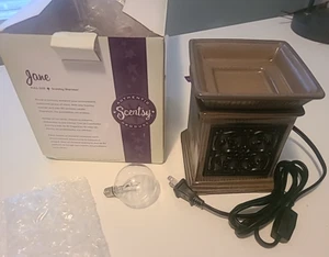 Scentsy Duftwachswärmer Leuchte DSW-Jane grau Schmiedeeisenoptik - Retired - Bild 1 von 7