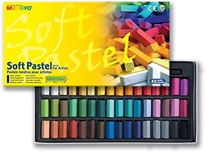 Non Toxic Mungyo Soft Pastel Set of 48 Assorted Colors Square Chalk(US English - Picture 1 of 2
