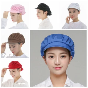 Cook Elastic Cap Men Women Kitchen Baker Chef Dustproof Hat Catering Full Cloth - Picture 1 of 6