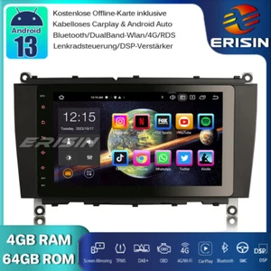 8-Kern Android 13 Autoradio GPS DAB+SWC 4G für Mercedes CLK-Class W209 C209 A209 - Bild 1 von 19