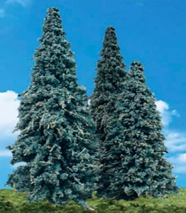 NEW Woodland Blue Needle Trees 3.5-5.5" Train Scenery N/HO TR3569 - Picture 1 of 1