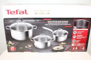 Tefal Infinite 6-teiliges Pfannenset H816S6 Kochtöpfe 20/24 cm Kochtopf 16 cm - Bild 1 von 3