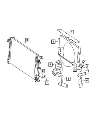 07-09 Radiador de refrigeración del motor Dodge Sprinter 2500 3500 Mopar 2AMR3254AA Foto 1 de 4