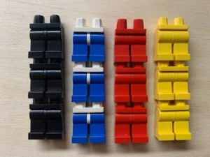 Lego Figuren 12 Beinpaare je 3 in rot blau/weiß gelb schwarz Hosen Konvolut #50 - Bild 1 von 1