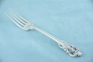 Wallace Grande Barroco Plata de Ley 8" Verdadero Tenedor de Cena Sin Monograma - Imagen 1 de 7