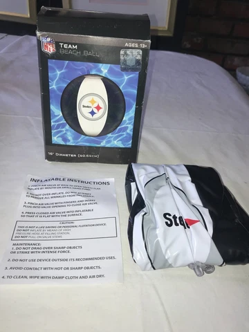 NIB FOREVER Collectibles PITSBURGH STEELERS Team Logo NFL 16"Diameter BEACH BALL Cover