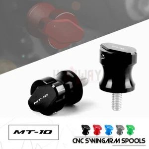 M6 CNC Arms Motorcycle Swingarm Spools Stand Bobbins for YAMAHA MT10 MT-10 FZ10 - Picture 1 of 9