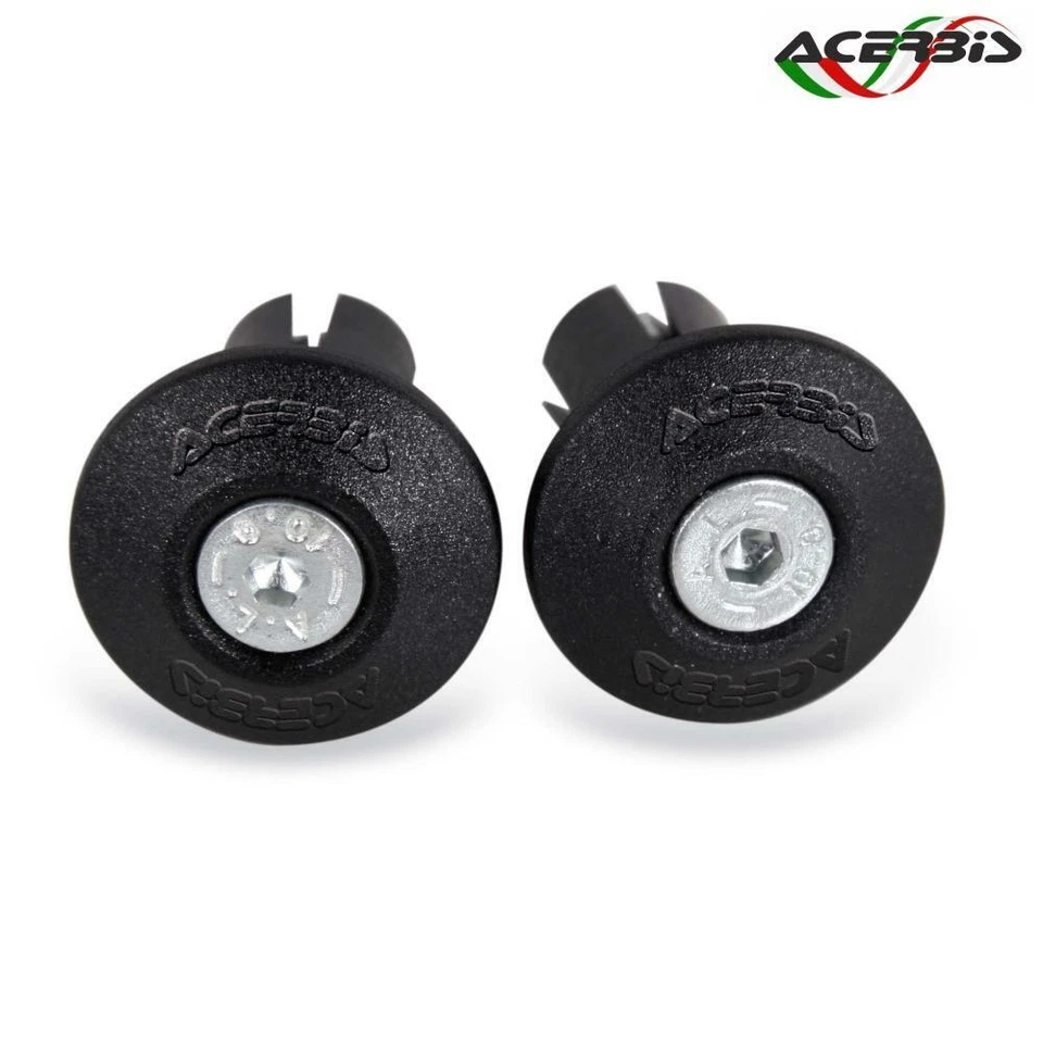 ACERBIS 0012989.090 COPPIA CONTRAPPESI TAPPI PER FORO MANUBRIO NERO - Immagine 1 di 3