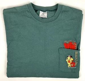 Vintage Bonds 1997 MUTTLEY Hanna-Barbera Green Embroidered T-Shirt - Size XXL - Picture 1 of 9