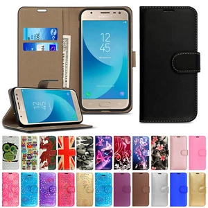 Case For Samsung J3 J4 J5 J6 Plus J7 J8 Leather Flip Card Wallet Phone Cover - Picture 1 of 76