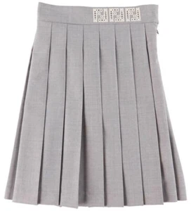 NWT NEW Fendi grey pleated skirt with logo 6y - Picture 1 of 3