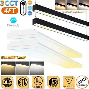 Linkable LED Linear Wraparound LED Shop Light Fixture,3000/4000/5000K Selectable - Picture 1 of 34