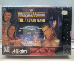 WWF WrestleMania: The Arcade Game (Nintendo SNES, 1995) brandneu versiegelt SELTEN - Bild 1 von 2