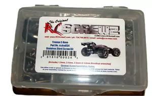 JUEGO DE TORNILLOS DE TORNILLO DE RADIOCONTROL TRAXXAS E-REVO ACERO INOXIDABLE TRA034 - Imagen 1 de 1