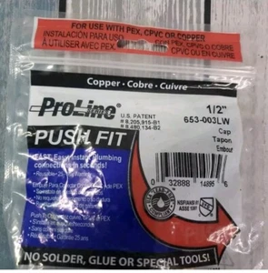 Mueller Proline 1/2-in Copper Push-Fit Cap Fitting 1/2" 653-003LW - Picture 1 of 3