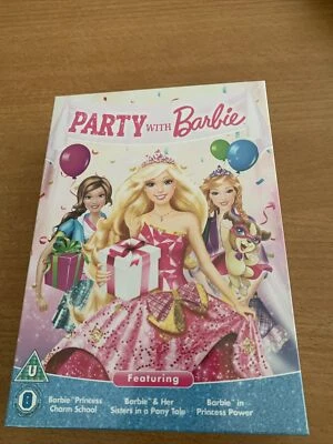 BARBIE PARTY WITH BARBIE (3 FILMS PEINCESS CHARM, PONY TALE) NEW SEALED DVD SET - Image 1 of 3