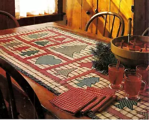 CHRISTMAS TREE TABLE RUNNER - VINTAGE APPLIQUE SEWING PATTERN - Picture 1 of 1