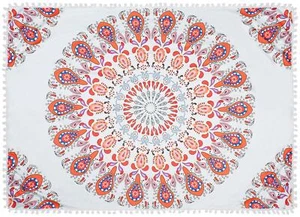Strandtuch rechteckig mit Paisley Ziermuster und Bordüre  - Bild 1 von 2